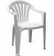 Кресло пластиковое Милан (белое)