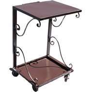 Кованный примангальный столик на колесах от мангала Витос, материал сталь