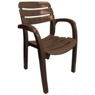 Кресло N3 Далгория из пластика, цвет: шоколадный