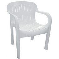 Кресло N4 Летнее из пластика, цвет: белый