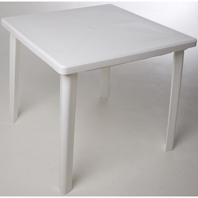 Стол квадратный 6610-130-0019-kv-pr из пластика, цвет: белый