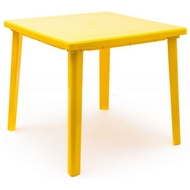 Стол квадратный 6610-130-0019-kv-pr из пластика, цвет: желтый