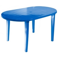 Стол овальный 6610-130-0021 из пластика, цвет: синий