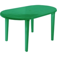 Стол овальный 6610-130-0021 из пластика, цвет: зеленый