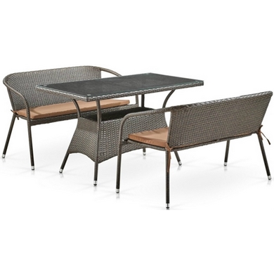 Комплект мебели из иск.ротанга Клэр (T198D-S139B-W53 Brown)