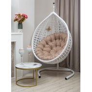 Подвесное кресло Fresco XL (белое, подушка бежевая)