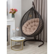 Подвесное кресло Fresco XL (коричневое, подушка бежевая)