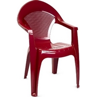 Кресло Барселона бордовое из пластика