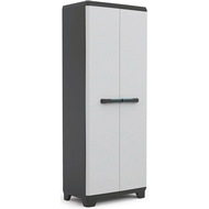 Шкаф из пластика Linear High Cabinet, цвет светло-серый, черный