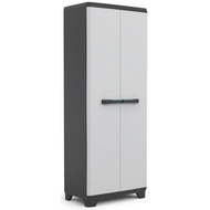 Шкаф из пластика Linear Utility Cabinet, цвет светло-серый, черный