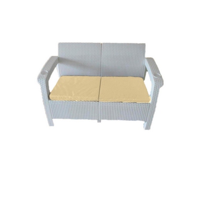 Двухместный диван Yalta Sofa 2 Seat белый пластик
