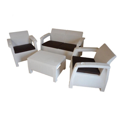 Комплект уличной мебели Yalta Terrace Set белый пластик