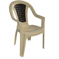 Кресло из пластика Элен (бежево-коричневый)