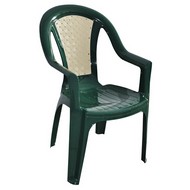 Кресло из пластика Элен (зелено-бежевый)