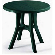 Стол круглый из пластика Таволи D800 мм (зеленый)