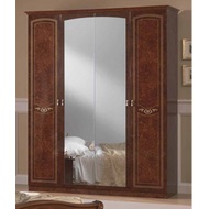 Шкаф для одежды Ирина 4-х дверный с зеркалами (цвет: бежевый глянец)