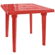 Стол пластиковый квадратный (80 х 80 см, красный)