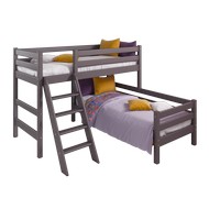 Кровать Соня вариант 8 с наклонной лестницей (лаванда)