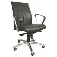 Компьютерное кресло для руководителя Линк РС900 хром короткий (экокожа)