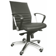 Компьютерное кресло для руководителя Майк РС900 хром короткий (кож.зам.)