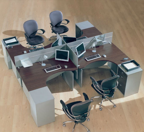 Модульная мебель для офиса из набора OffiX (Оффикс) в варианте комплектации 10