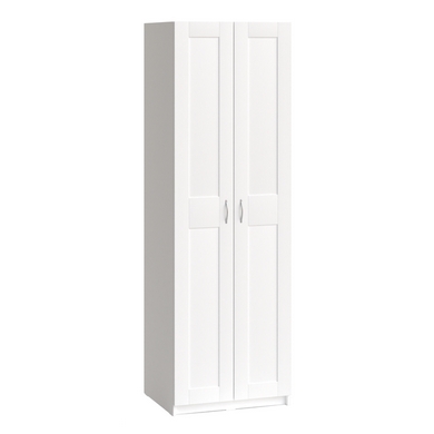 Шкаф 2-х дверный Макс со штангой (белый)