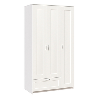 Шкаф 3-х дверный Сириус с ящиком (белый)
