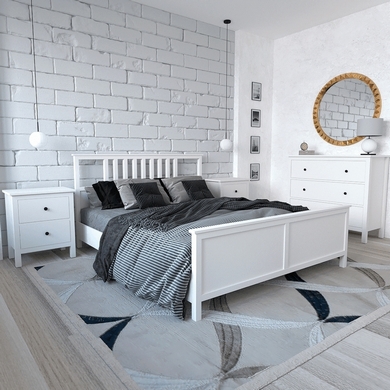 Двуспальная кровать Lagom 160х200 см (белый)