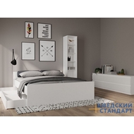 Двуспальная кровать Орион 140х200 (белый)