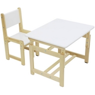 Комплект мебели для детей Polini Eco 400 SM (белый-натуральный)