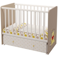 Детская кроватка Polini Disney baby 750 Медвежонок Винни (белая-макиато)