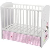 Детская кроватка Polini Disney baby 750 Минни Маус-Фея (бело-розовая)