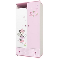 Детский двухдверный шкаф Polini Disney baby Минни Маус Фея (бело-розовый)