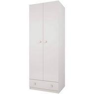 Двухдверный шкаф с ящиком Polini Simple (белый)