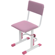 Детский стул Polini kids City-Smart S регулируемый (бело-розовый)