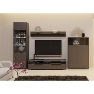 Набор мебели для гостиной Наоми N3 ГН-208.103, каркас - фон серый, фасад - джут